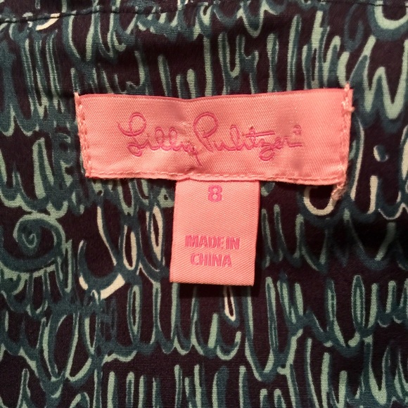 LILLY PULITZER CURSIVE SIGNATURE COWL NECK DRESS - Picture 6 of 8